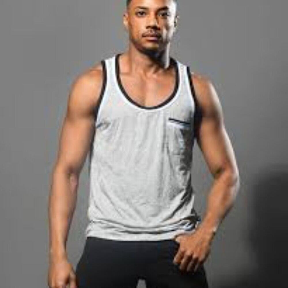 Andrew Christian Energy Burnout Pocket Tank Athletic Size L